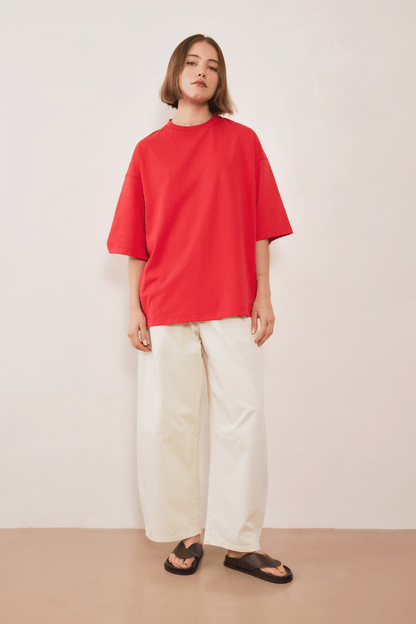Boundary Double Layer Barrel Pant - Cream