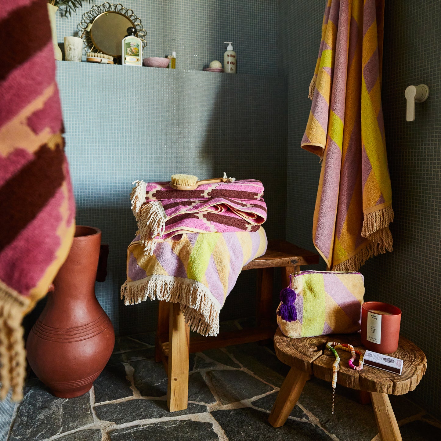 Jarita Terry Pouch - Mauve