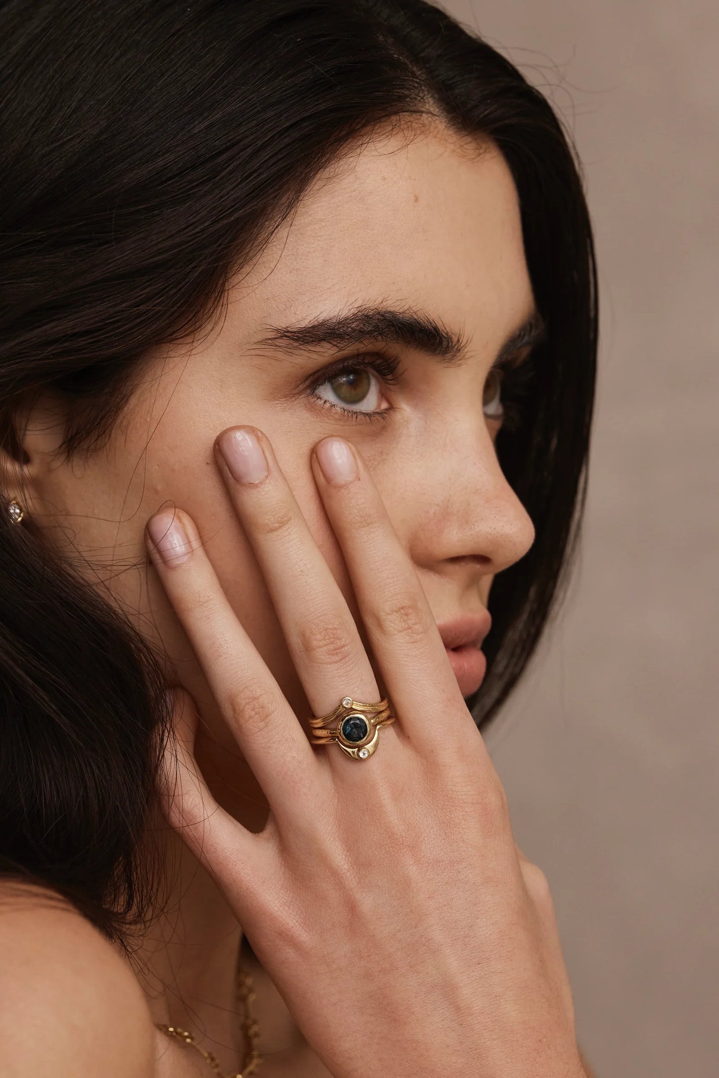 Crown Gold Stacking Ring 7/M