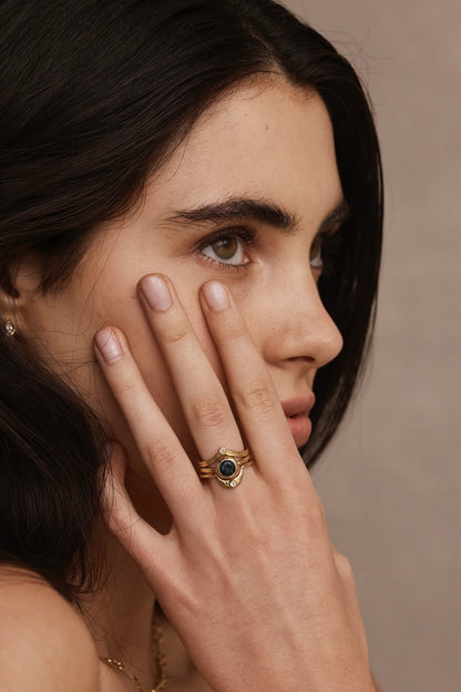 Crown Gold Stacking Ring 8/L