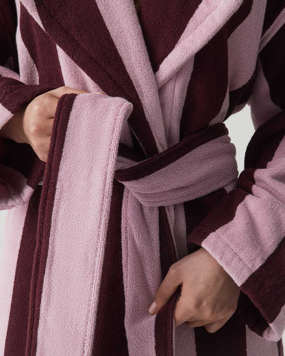 Boysenberry Stripe Terry Robe