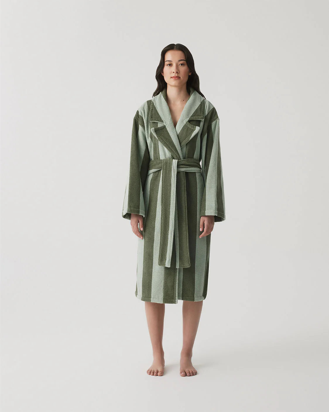 Peppermint Stripe Terry Robe