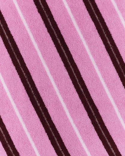 Fuchsia Stripe Terry Robe