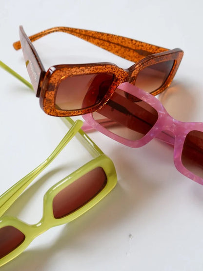 MAUDE X Mosey Me Bella Sunglasses ~ Chartreuse