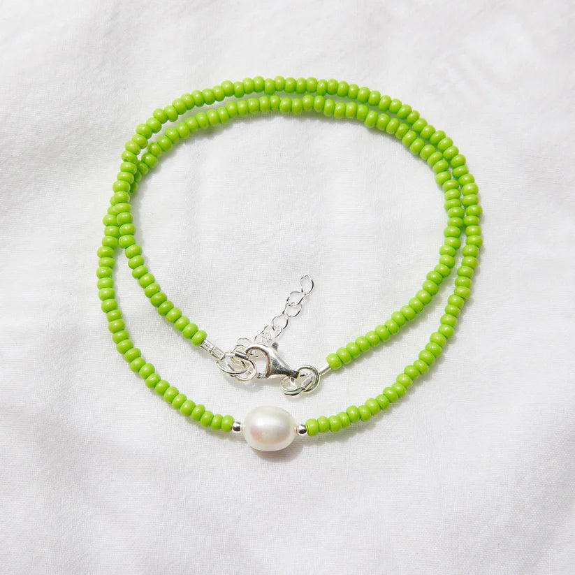 Lime Green Love Necklace 42cm
