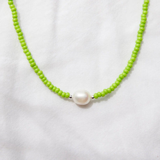 Lime Green Love Necklace 42cm