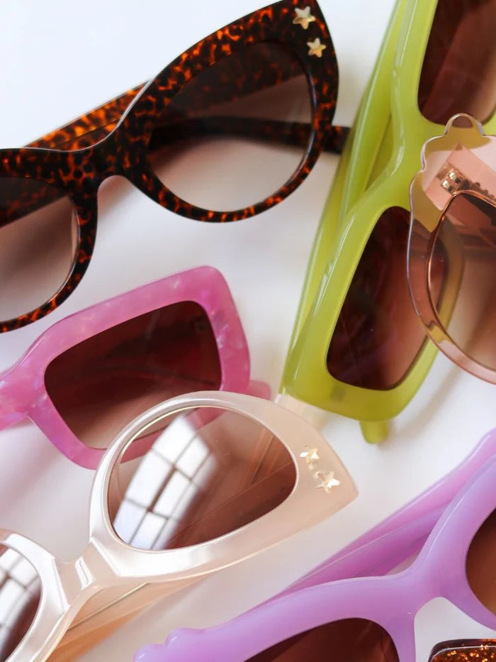 MAUDE X Mosey Me Bella Sunglasses ~ Chartreuse