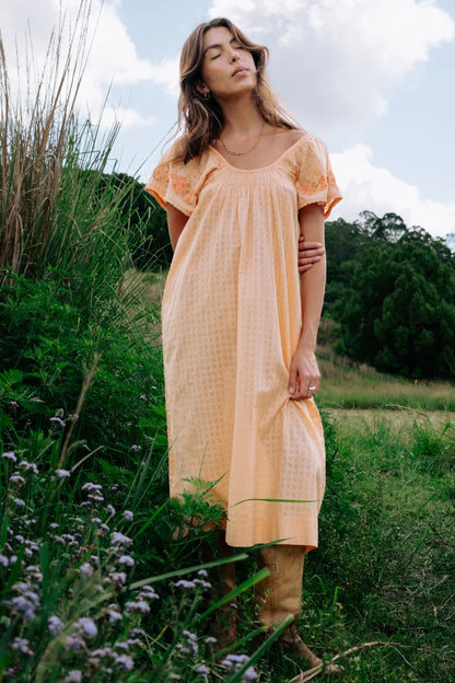 Betty Embroidered Midi Dress