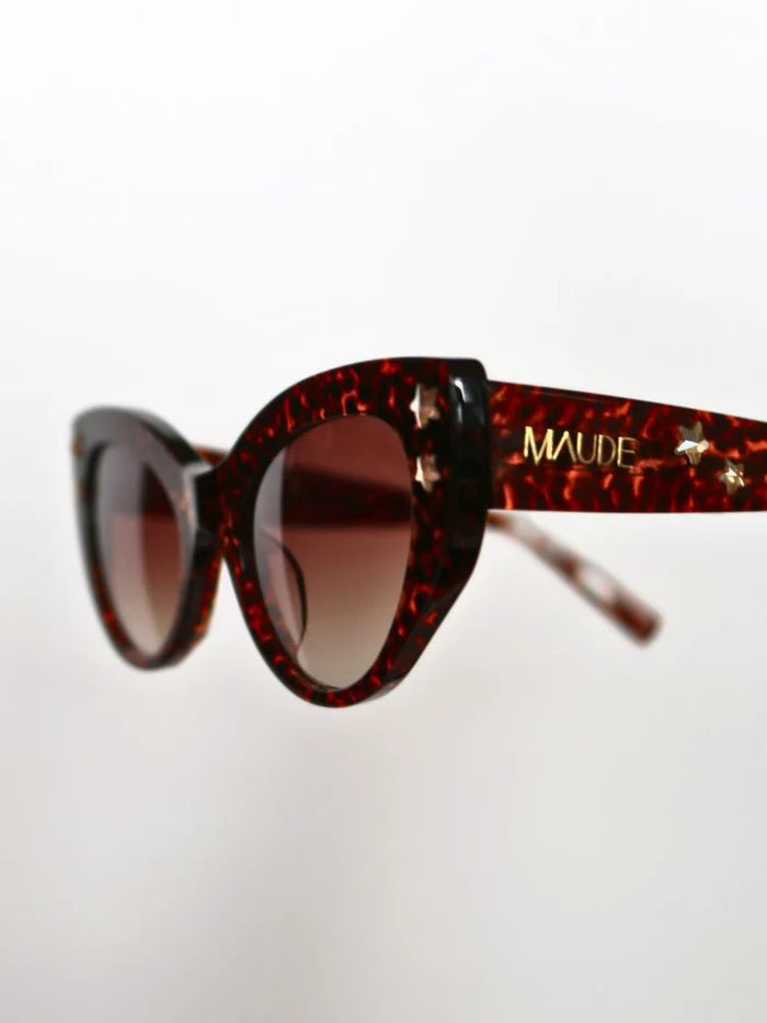 MAUDE X Mosey Me Ziggy Sunglasses in Tortoise