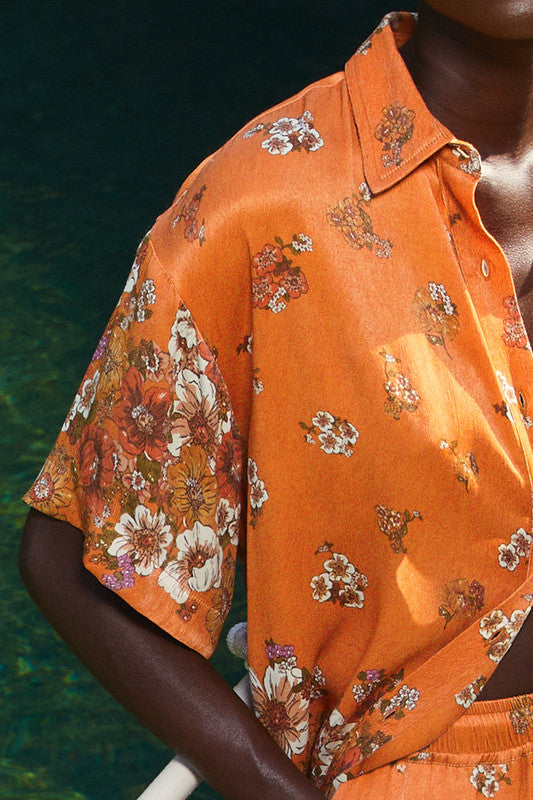 Freesia Floral Shirt Marigold