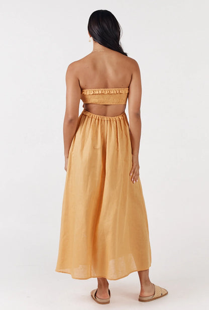 Maui Midi Dress Apricot Orange