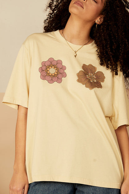 Tea Floral T-Shirt in Flower Power