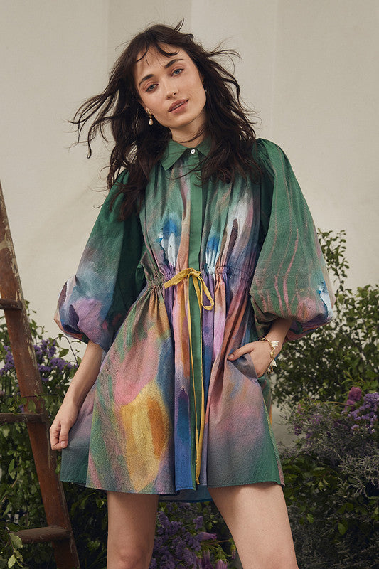 Tapestry Mini Dress Bayberry