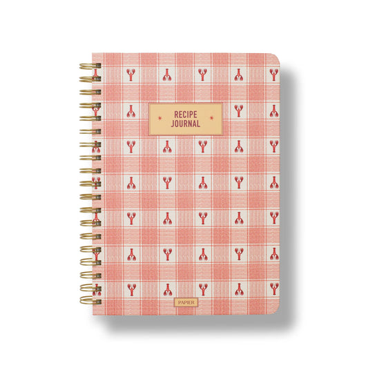 Lobster Gingham Recipe Journal