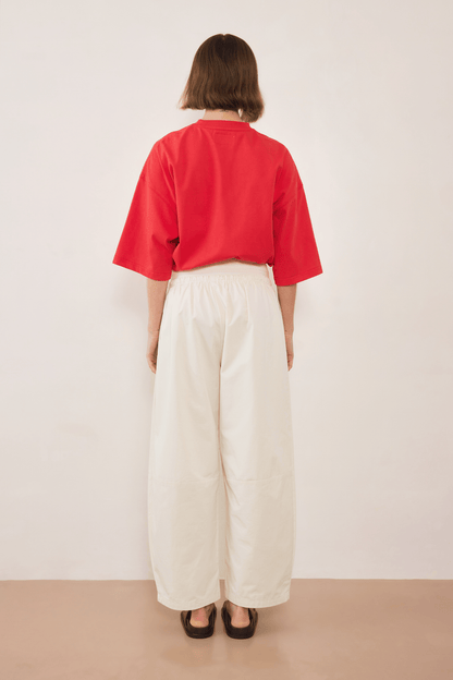 Boundary Double Layer Barrel Pant - Cream
