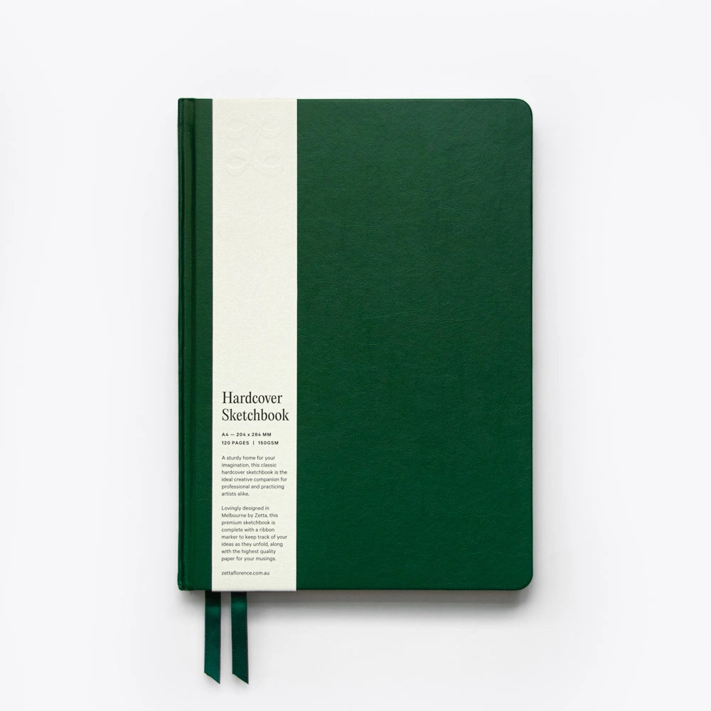 Hard Cover Sketch Book Green A4