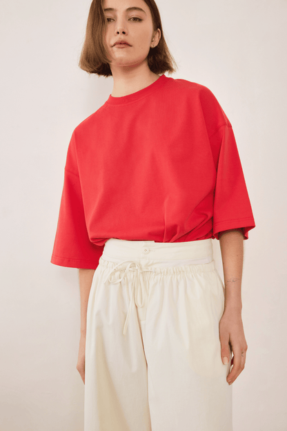 Boundary Double Layer Barrel Pant - Cream