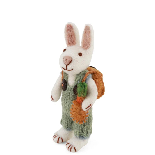 Bunny Small White Boy Carrot & Backpack