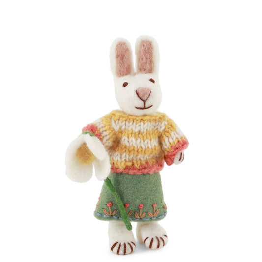Bunny Small White Girl Skirt & Snowdrop
