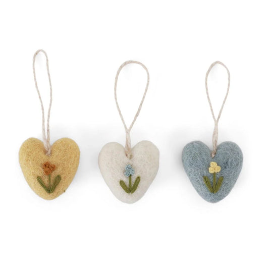 Mini Heart Flower Decoration 3pk