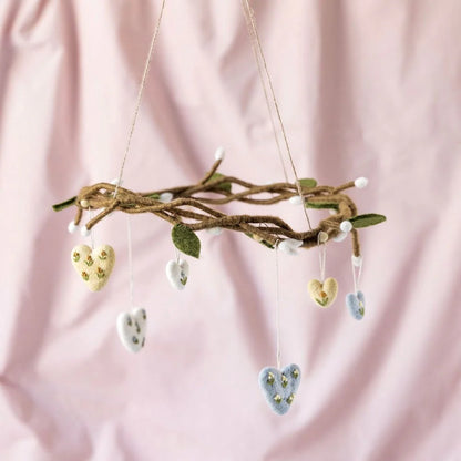 Mini Heart Flower Decoration 3pk