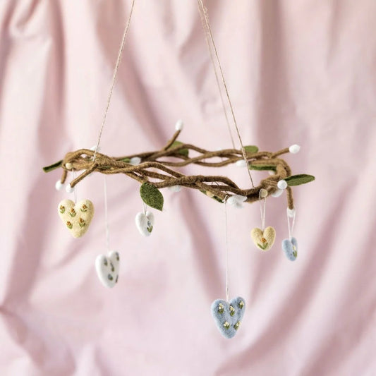 Mini Heart Flower Decoration 3pk