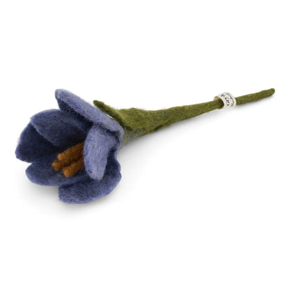 Crocus Felted Flower Purple