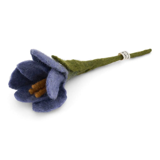 Crocus Felted Flower Purple