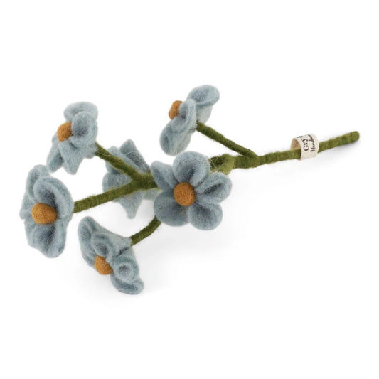 Forget-Me-Not Felted Flower Light Blue