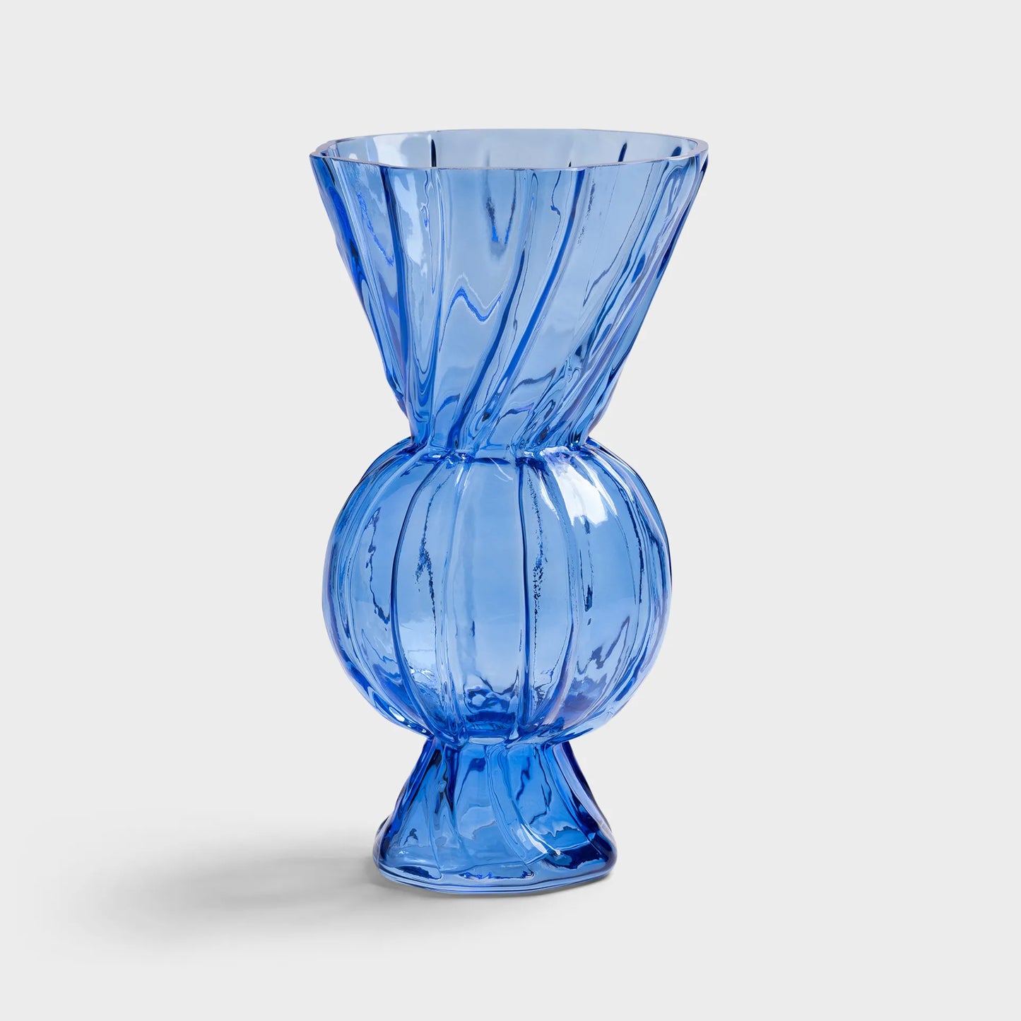 Vase Rhombic ~ Glass Blue