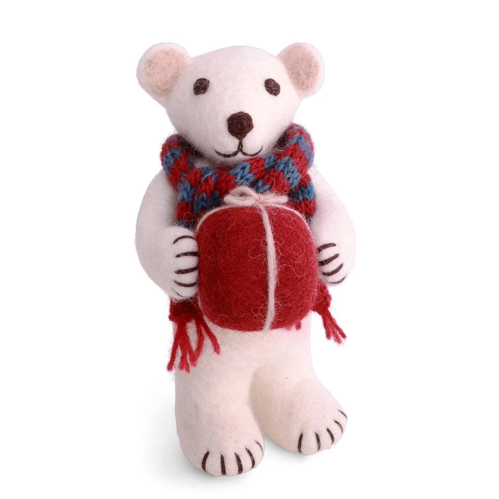 Polar Bear Medium with Gift