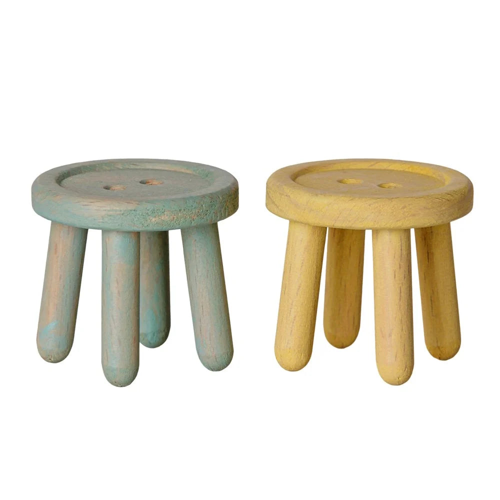 Stool Set Mouse Mint-Light Yellow