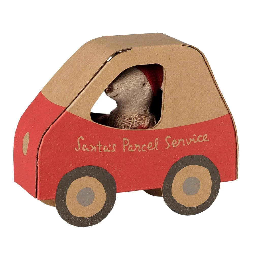 Christmas Mouse Little Sister in Car Box