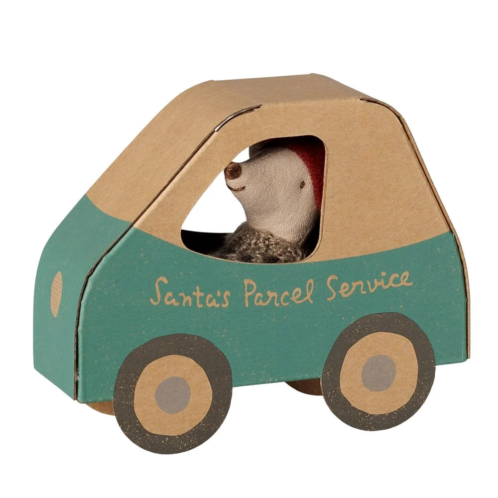Christmas Mouse Little Brother in Car Box