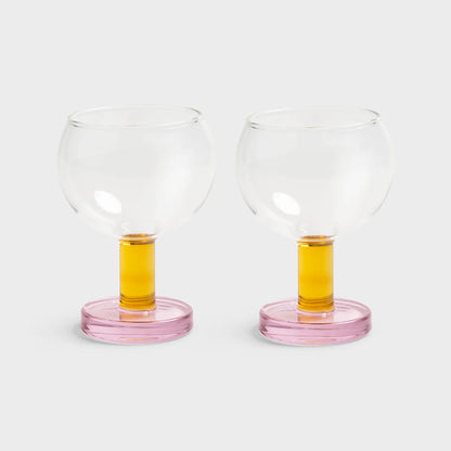 Glass Cantine ~ Pink set of 2