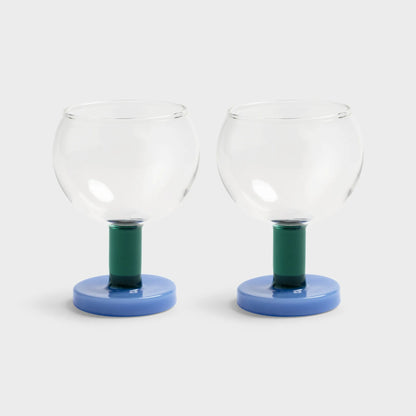 Glass Cantine ~ Blue Set of 2