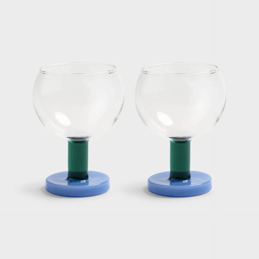 Glass Cantine ~ Blue Set of 2