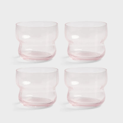 Glass Circus Pink ~ Set of 4
