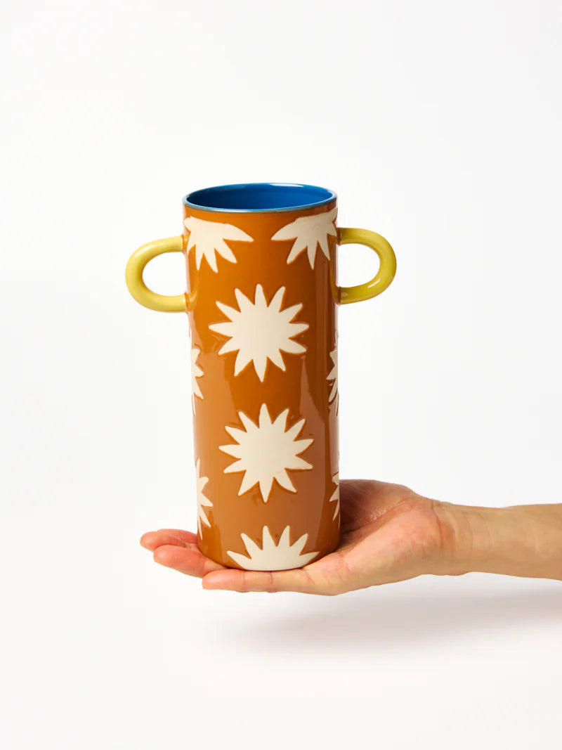 Griffe Tall Vase ~ Mustard Star