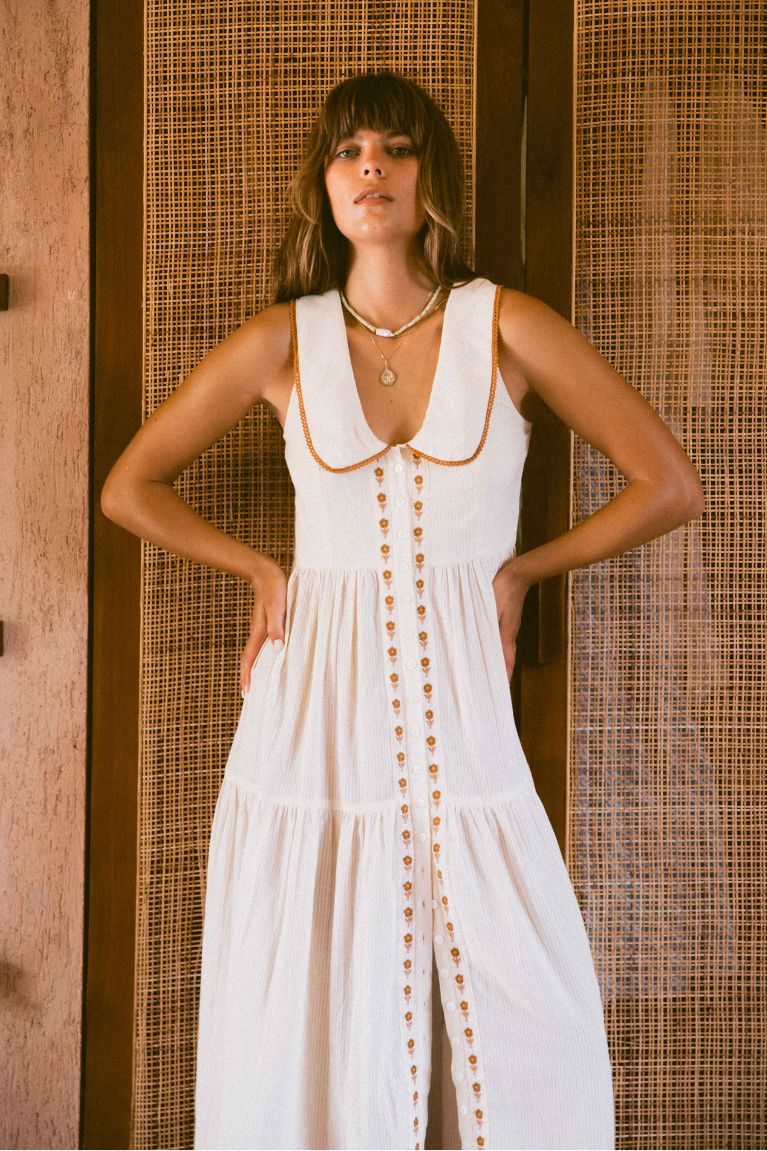 Gabby Midi Dress Cream