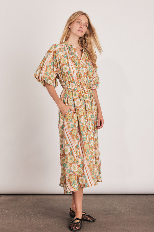 Mabel Pleated Neck Midi Dress Coral – Wander + Laze
