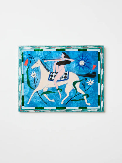 Fable Horseback Blue Rectangle