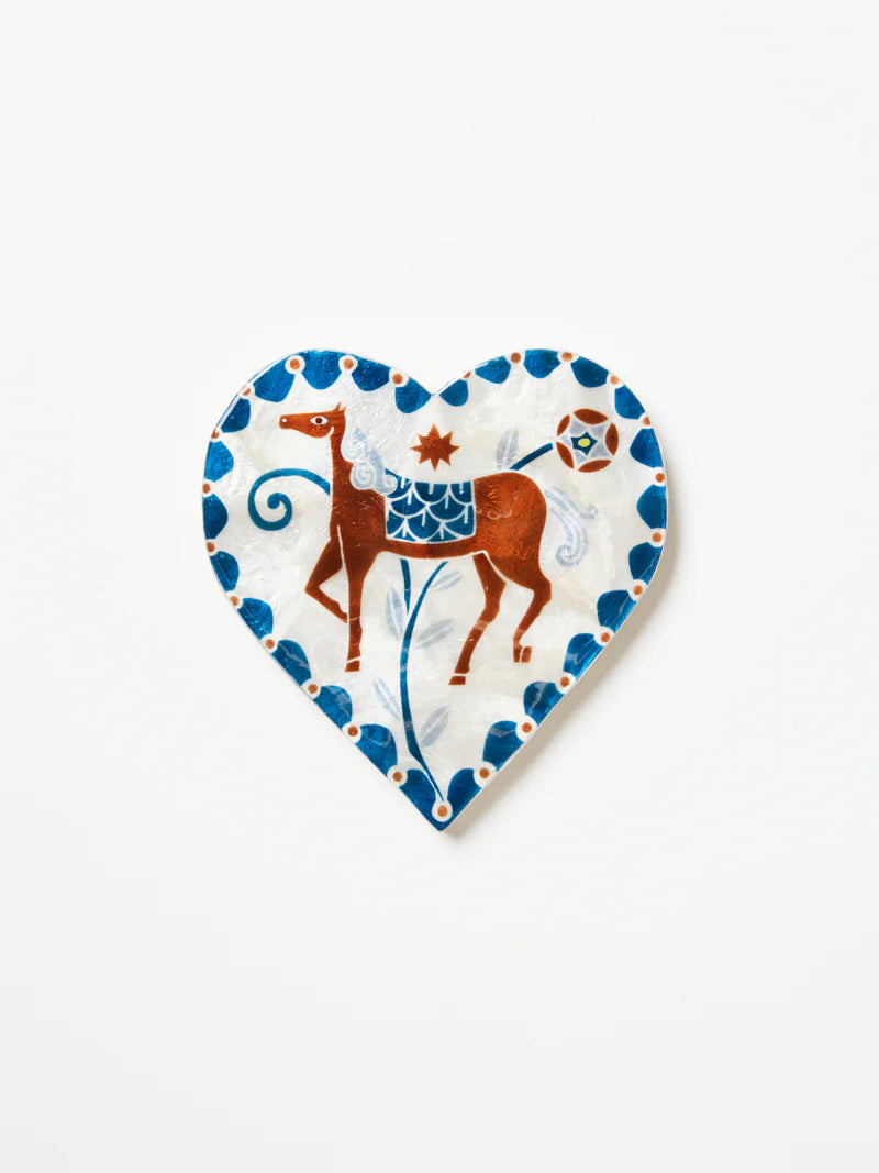 Paloma Heart White Horse Wall Art