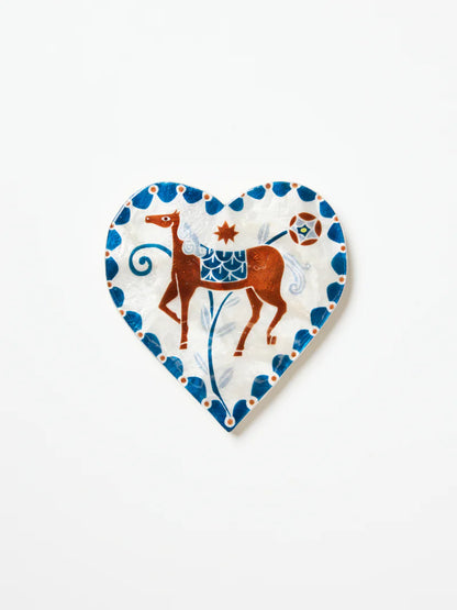 Paloma Heart White Horse Wall Art