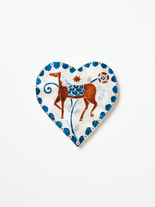 Paloma Heart White Horse Wall Art