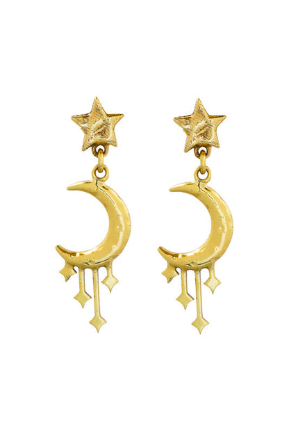 Shooting Star Earrings Gold