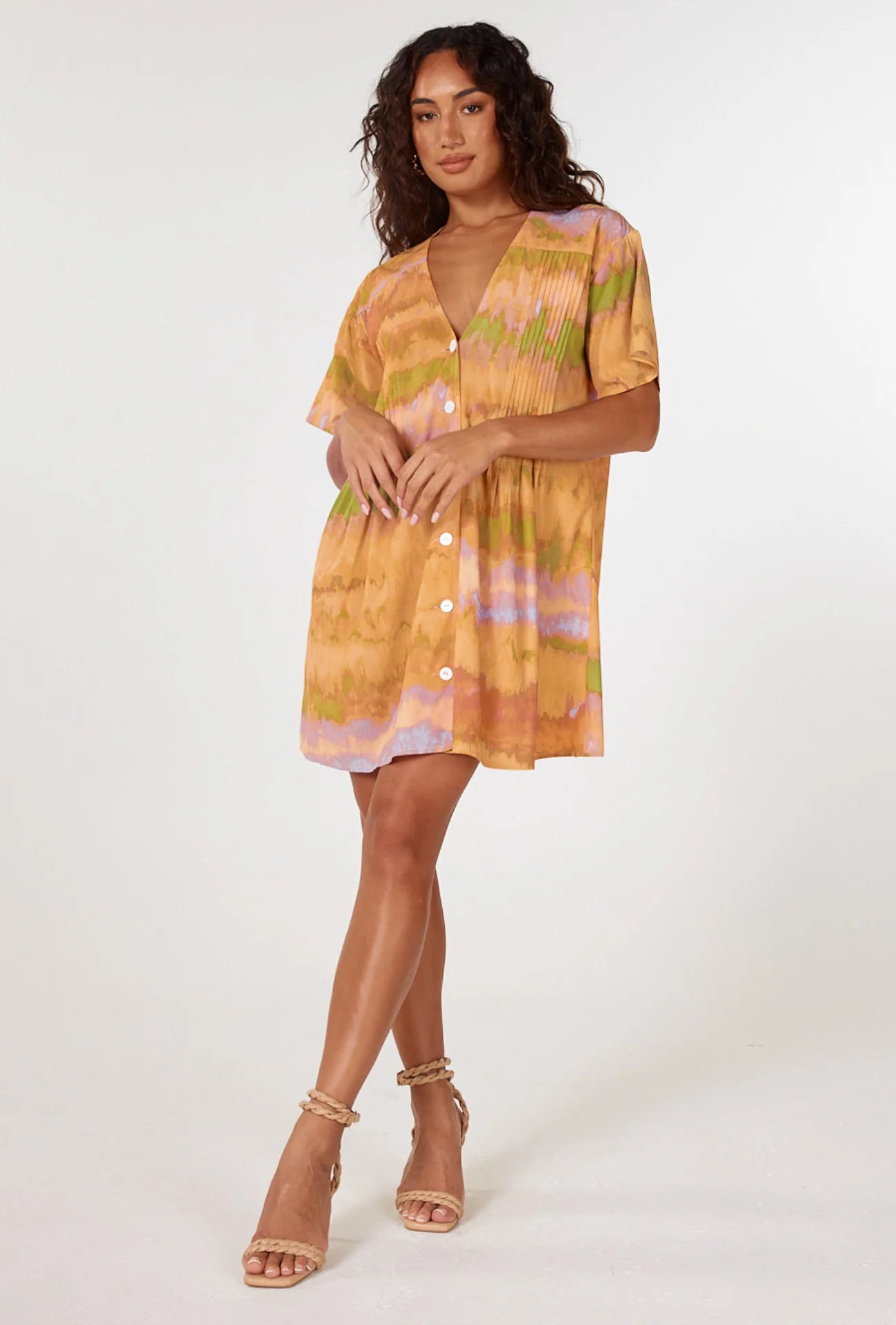Asha Mini Dress Sand Dunes Print