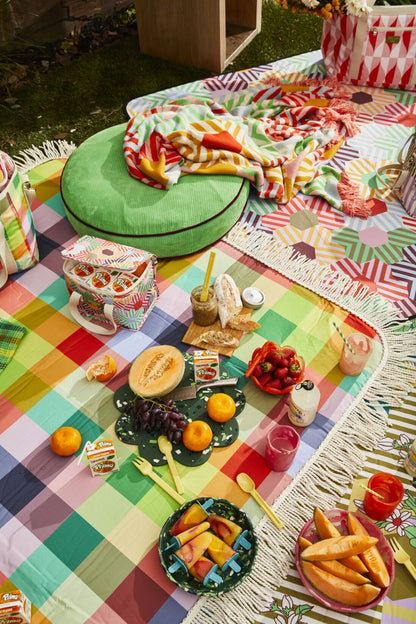 Holiday Fringed Medium Picnic Mat SagexClare Aida