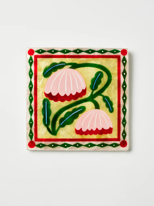 Jones Co Bloom Flower Wall Art Tile