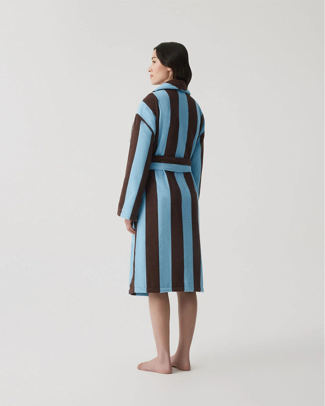 Iced Chocolate Stripe Terry Robe